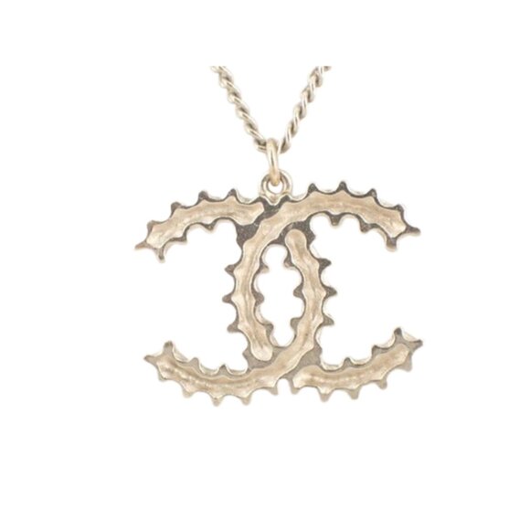 Chanel CC Logo Textured Pendant Necklace - Picture 1 of 4